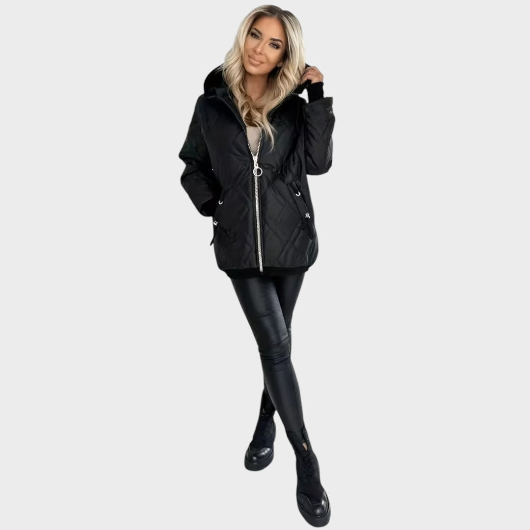 Alena | Veste matelassée à capuche avec fermeture éclair