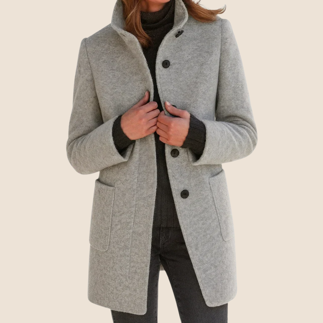 Michaela | Élégant Manteau Midi en Laine