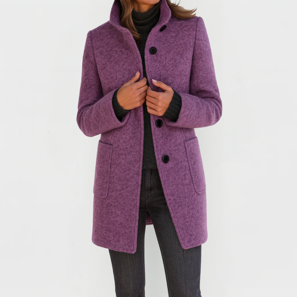Michaela | Élégant Manteau Midi en Laine