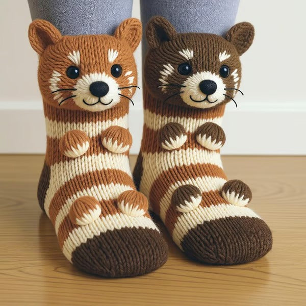 Chaussettes Ludiques aux Motifs Animaliers