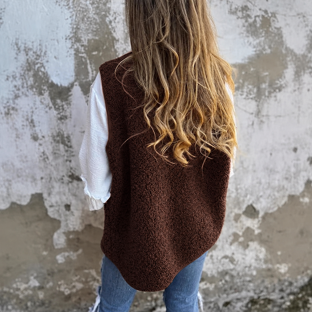 Micheline | Gilet boutonné sans manches pour femme