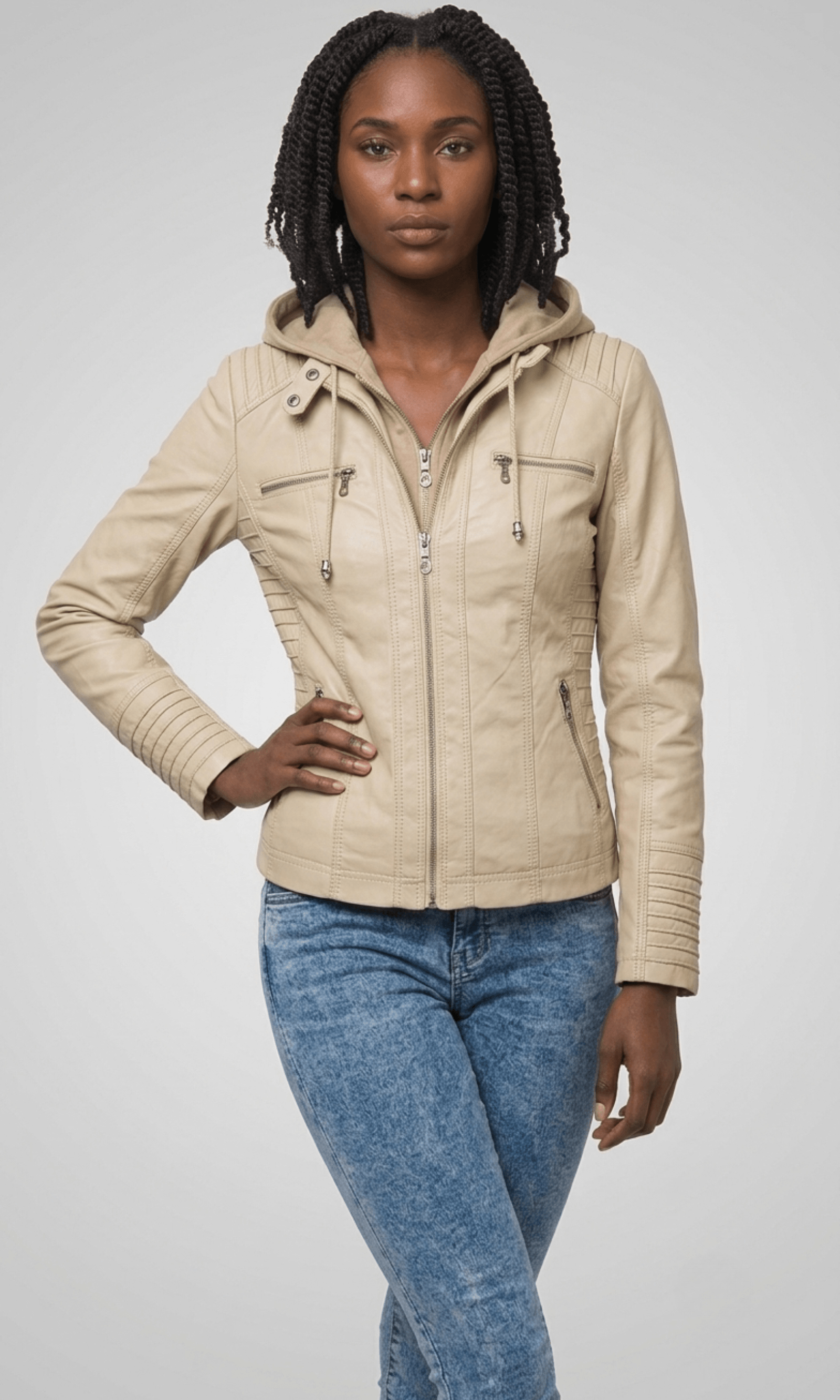 Julie | Veste de Biker en Cuir Ajustée et Élégante pour Femmes