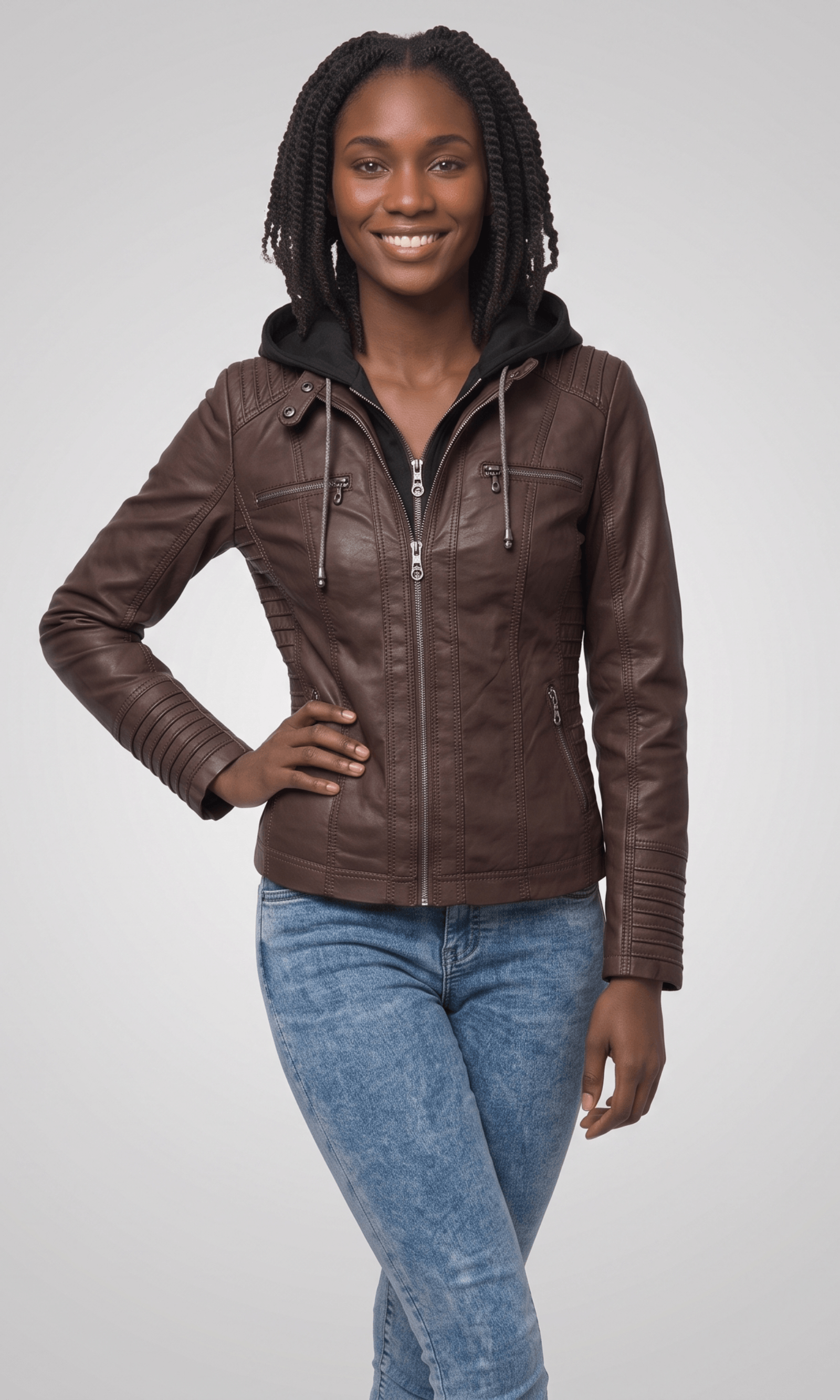 Julie | Veste de Biker en Cuir Ajustée et Élégante pour Femmes