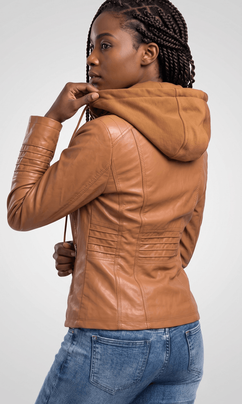 Julie | Veste de Biker en Cuir Ajustée et Élégante pour Femmes