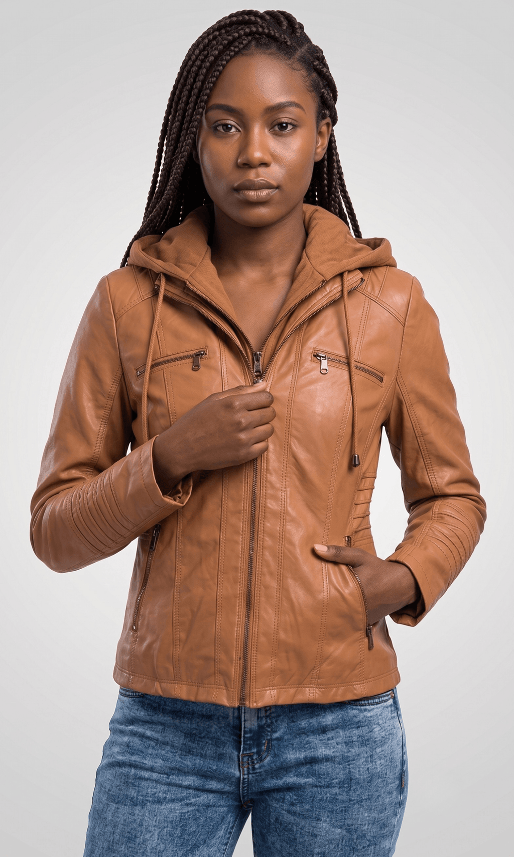Julie | Veste de Biker en Cuir Ajustée et Élégante pour Femmes