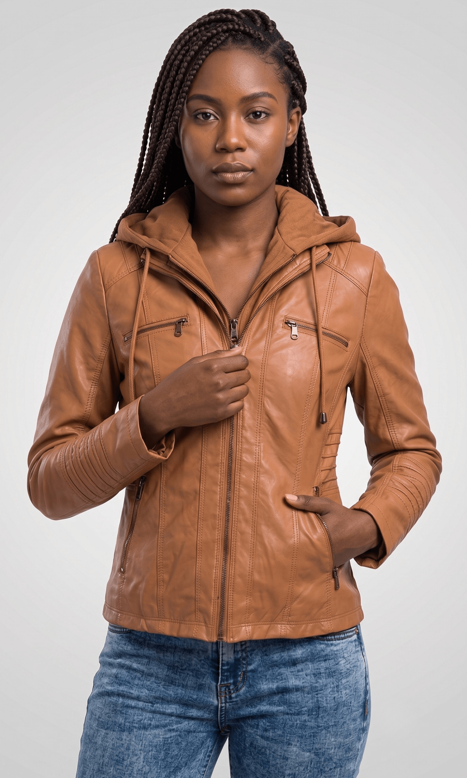 Julie | Veste de Biker en Cuir Ajustée et Élégante pour Femmes