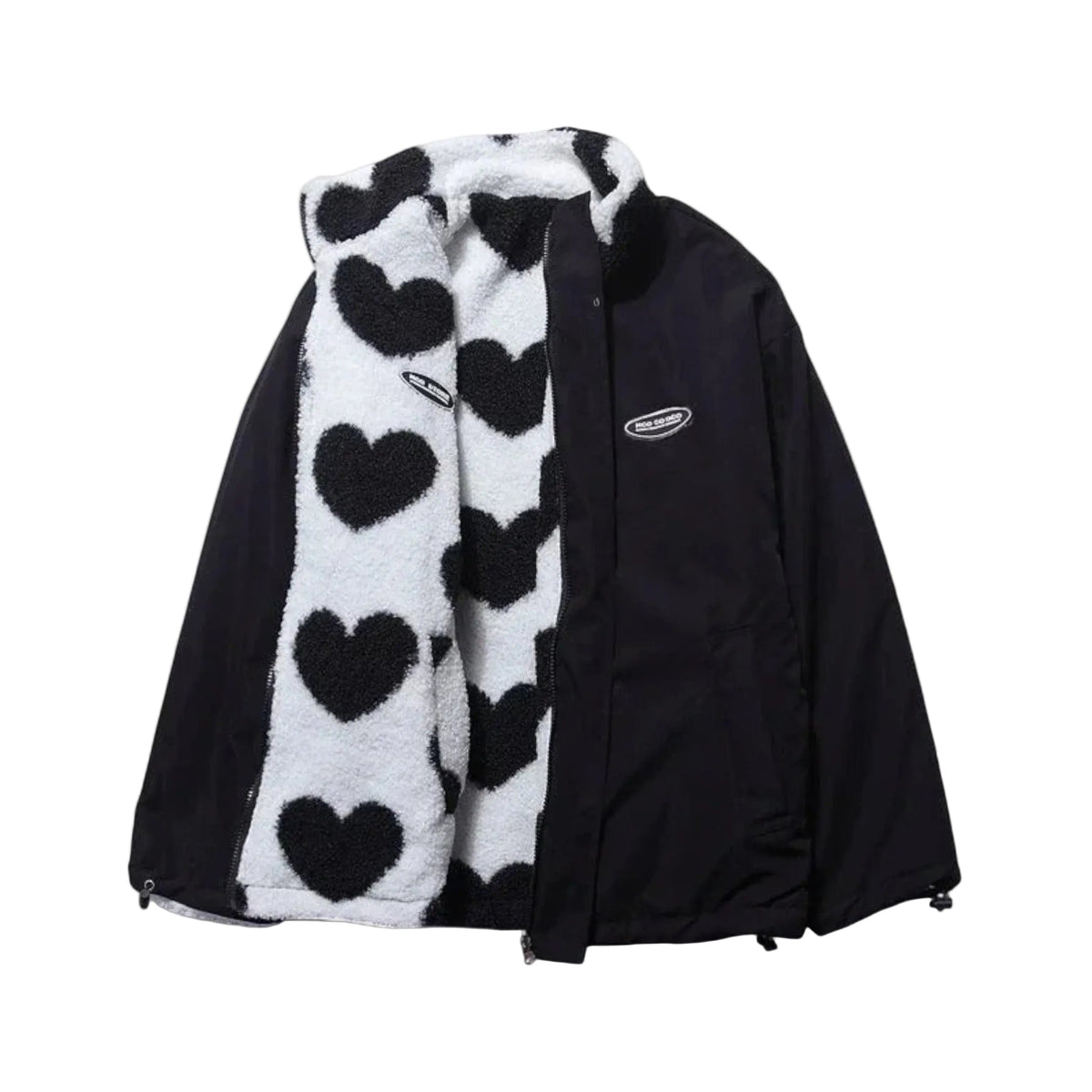 Ivana | Veste réversible à motifs de cœurs