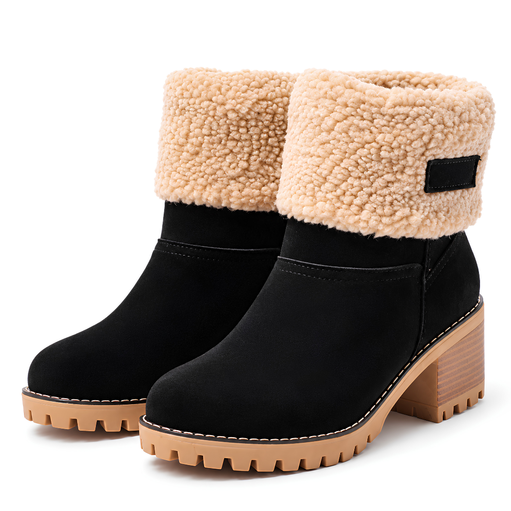Dorothée | Bottines fourrées pour femme à tige doublée et semelle antidérapante