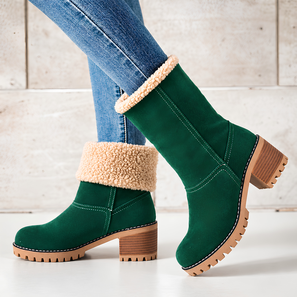 Dorothée | Bottines fourrées pour femme à tige doublée et semelle antidérapante