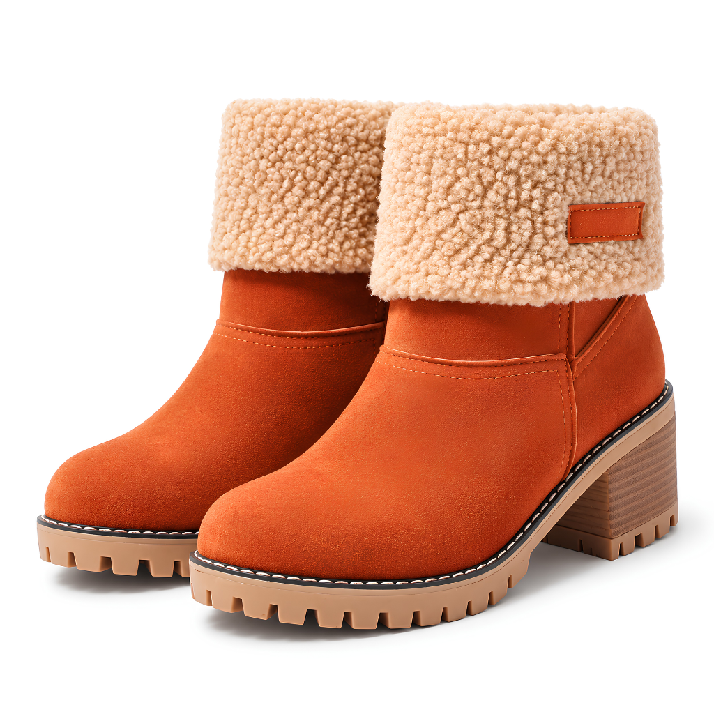 Dorothée | Bottines fourrées pour femme à tige doublée et semelle antidérapante