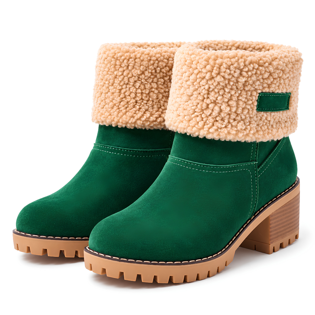 Dorothée | Bottines fourrées pour femme à tige doublée et semelle antidérapante