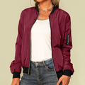 Blouson bomber léger pour femme à zip, style moderne