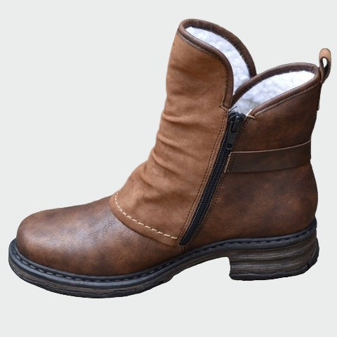 Bottes country en cuir marron pour femme