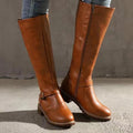 Bottes d'équitation classiques en cuir pour femme