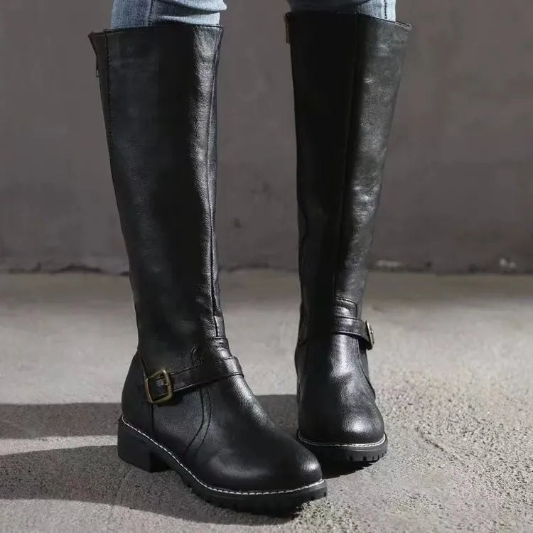 Bottes d'équitation classiques en cuir pour femme