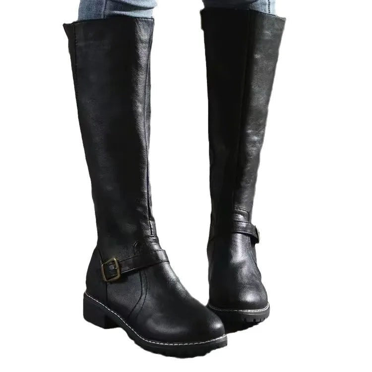 Bottes d'équitation classiques en cuir pour femme