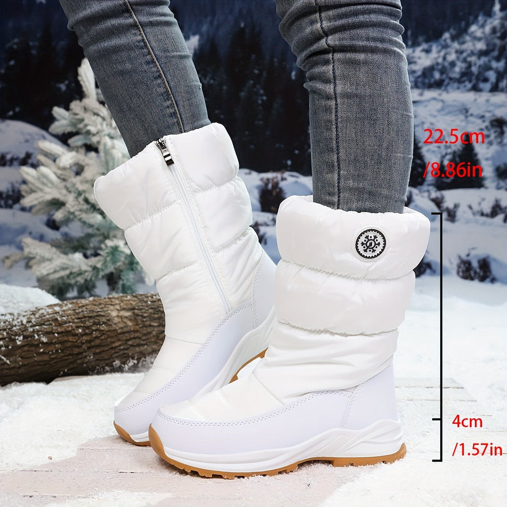 Bottes d'hiver fourrées pour femme, Doublure chaude et semelle crantée