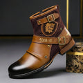 Bottes en cuir et daim marron pour femme, Élégantes et intemporelles