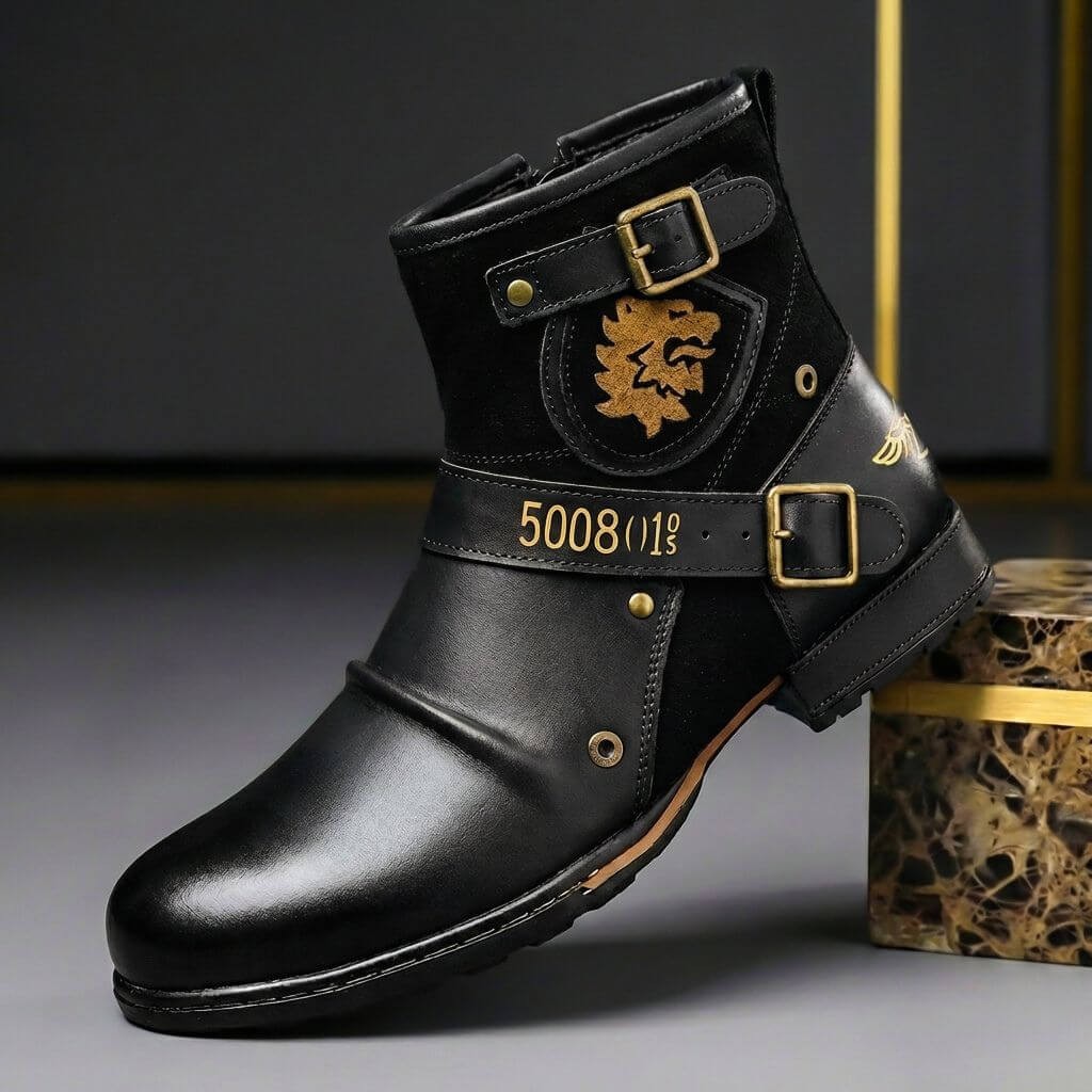 Bottes en cuir et daim marron pour femme, Élégantes et intemporelles