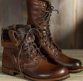Bottes en cuir marron pour femme, Hiver
