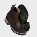 Bottes en cuir marron pour femme, Santiags