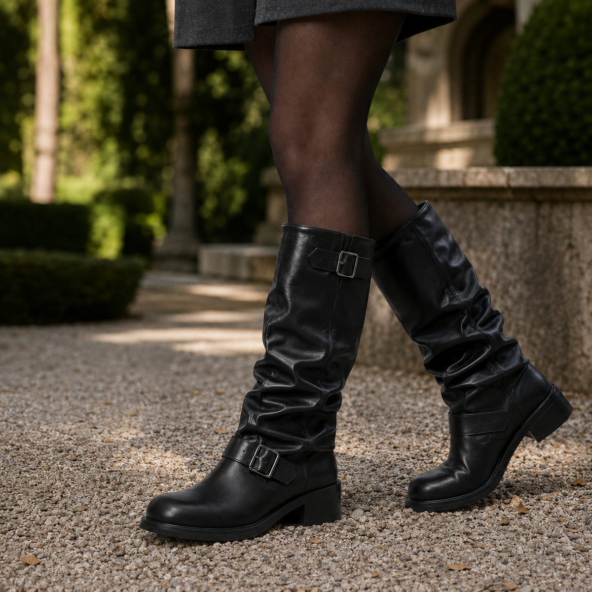 Bottes motardes en cuir femme Padova