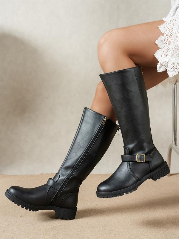Bottes vintage élégantes marron à petit talon pour femme