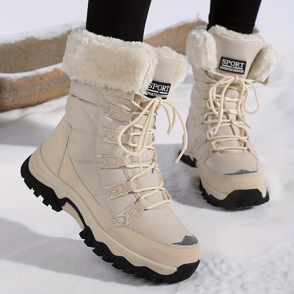 Bottines à semelles épaisses pour femme, style urbain