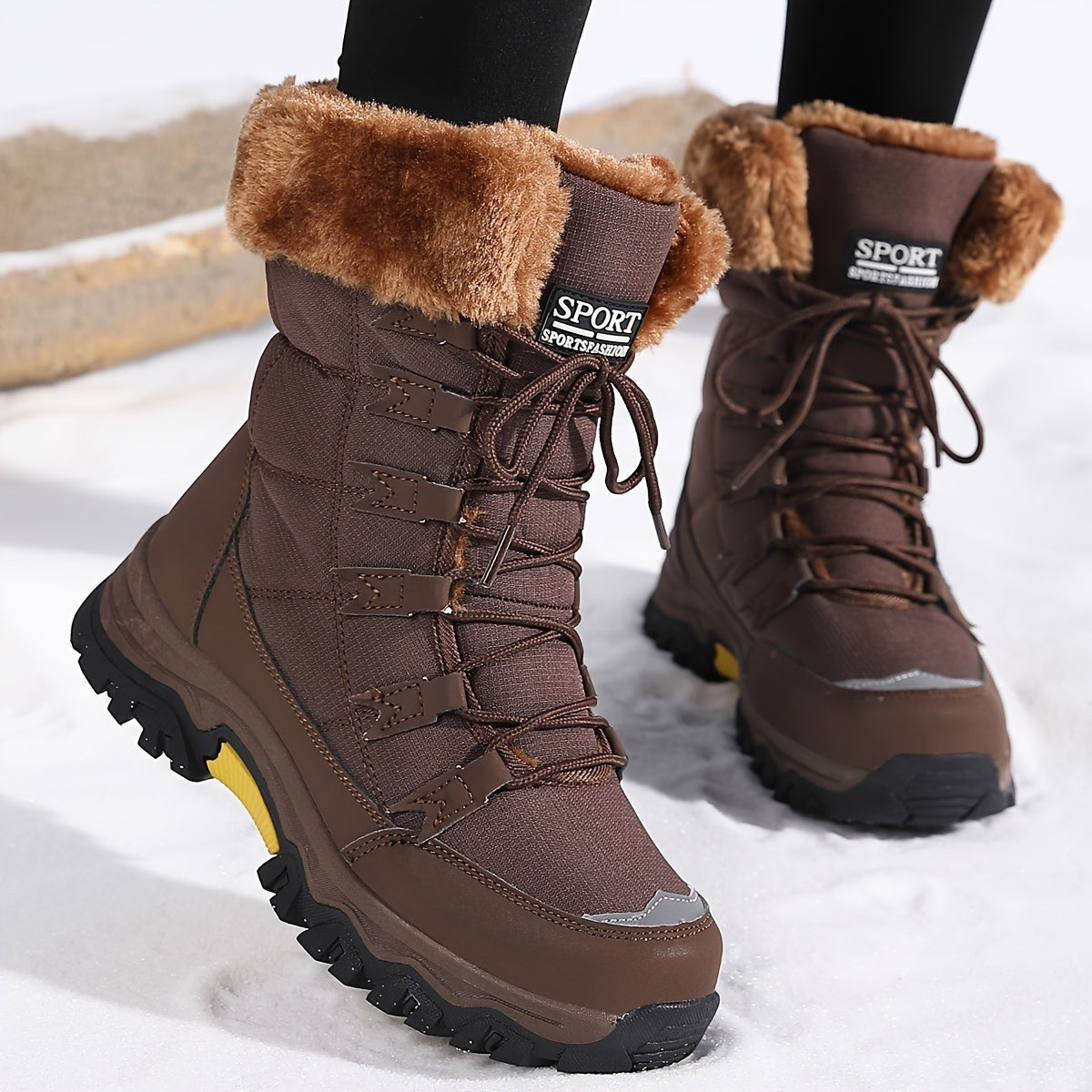 Bottines à semelles épaisses pour femme, style urbain