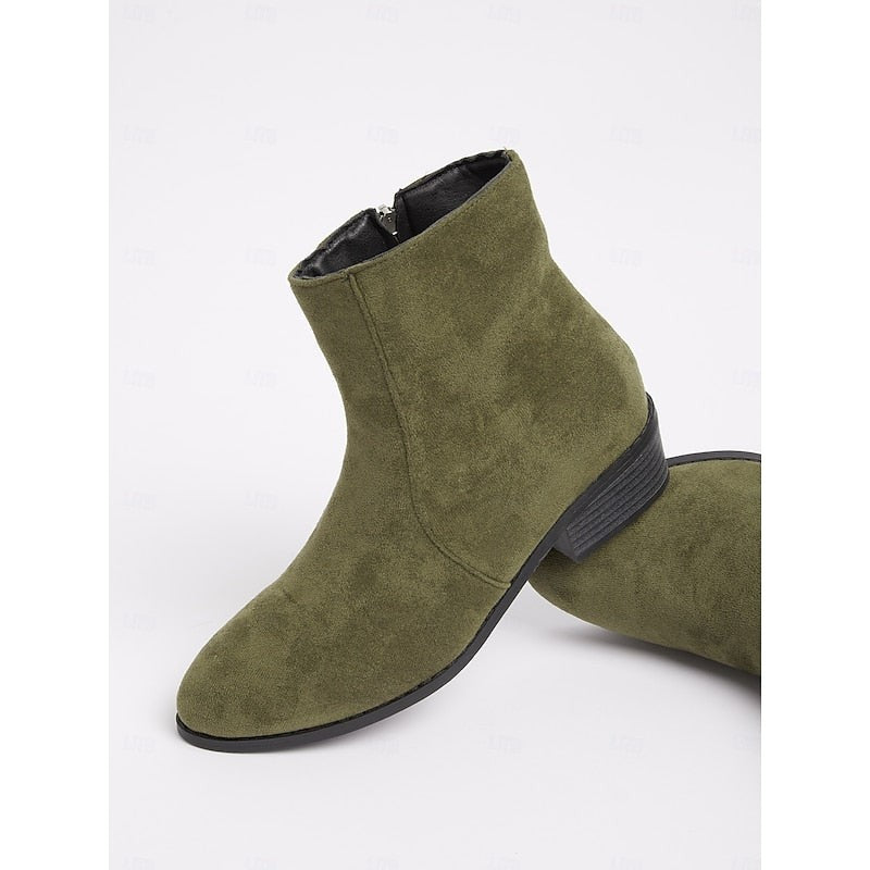 Bottines à talon carré et zip latéral pour femme