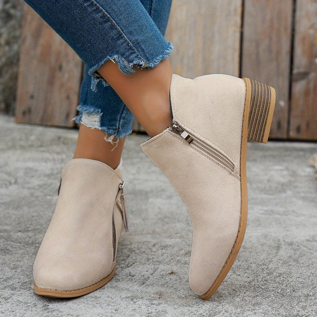 Bottines à zip latéral pour femme, Usage quotidien