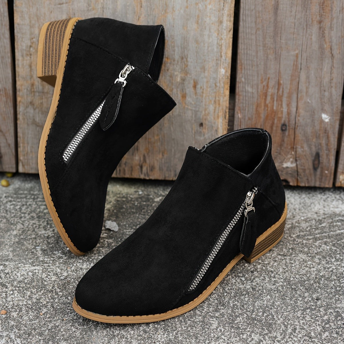 Bottines à zip latéral pour femme, Usage quotidien