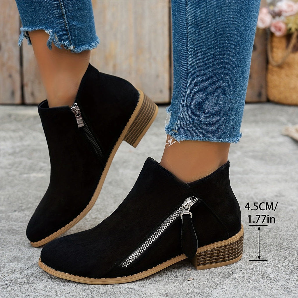 Bottines à zip latéral pour femme, Usage quotidien