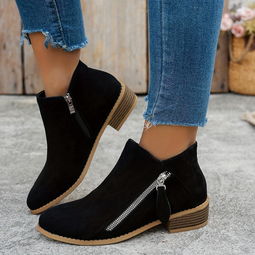 Bottines à zip latéral pour femme, Usage quotidien