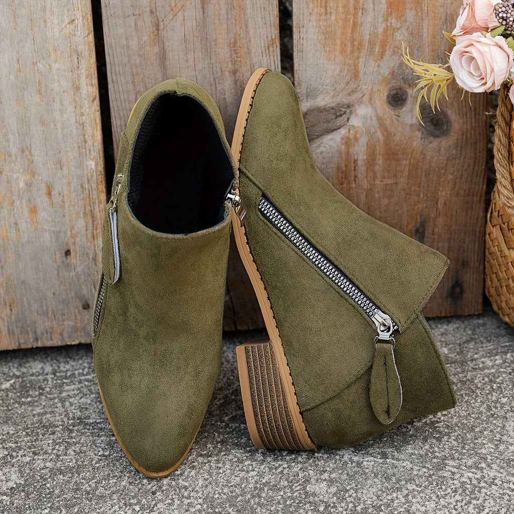 Bottines à zip latéral pour femme, Usage quotidien