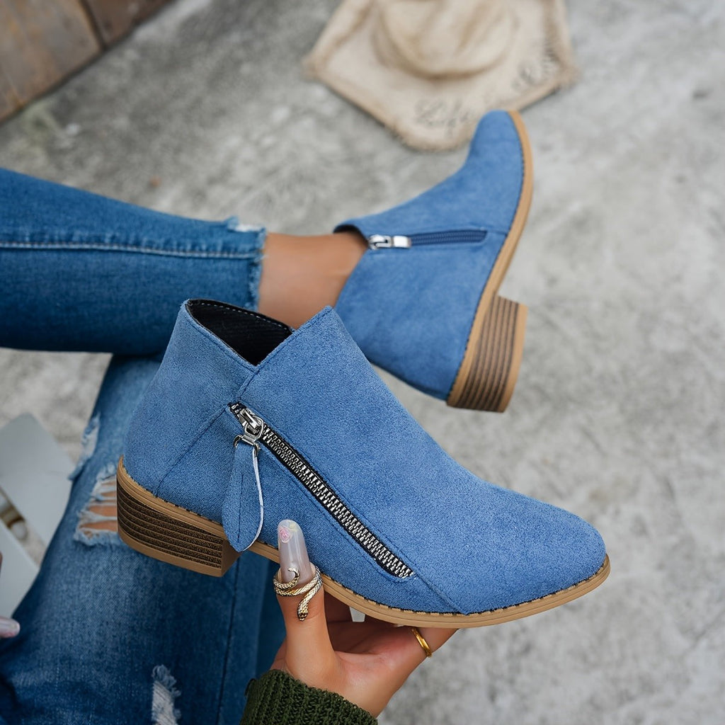 Bottines à zip latéral pour femme, Usage quotidien