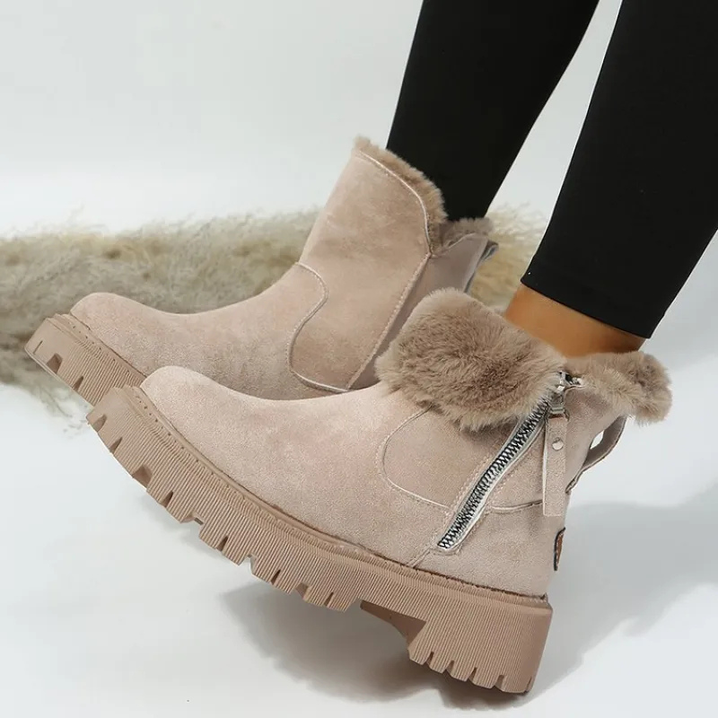 Bottines d'hiver fourrées pour femme, Bottines élégantes