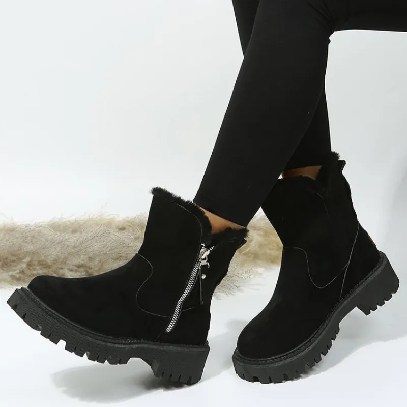 Bottines d'hiver fourrées pour femme, Bottines élégantes