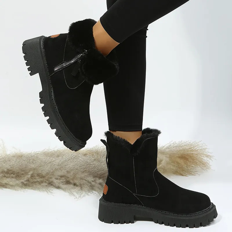 Bottines d'hiver fourrées pour femme, Bottines élégantes