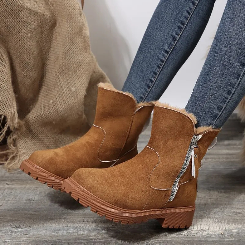 Bottines d'hiver fourrées pour femme, Bottines élégantes