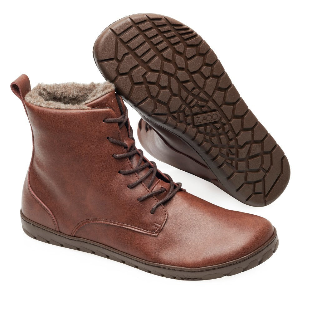 Bottines en cuir végane femme QUINTIC Winter, doublure coton