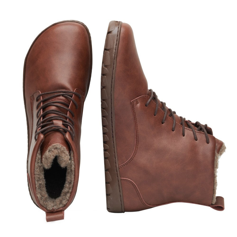 Bottines en cuir végane femme QUINTIC Winter, doublure coton