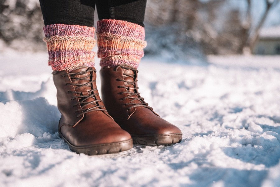 Bottines en cuir végane femme QUINTIC Winter, doublure coton