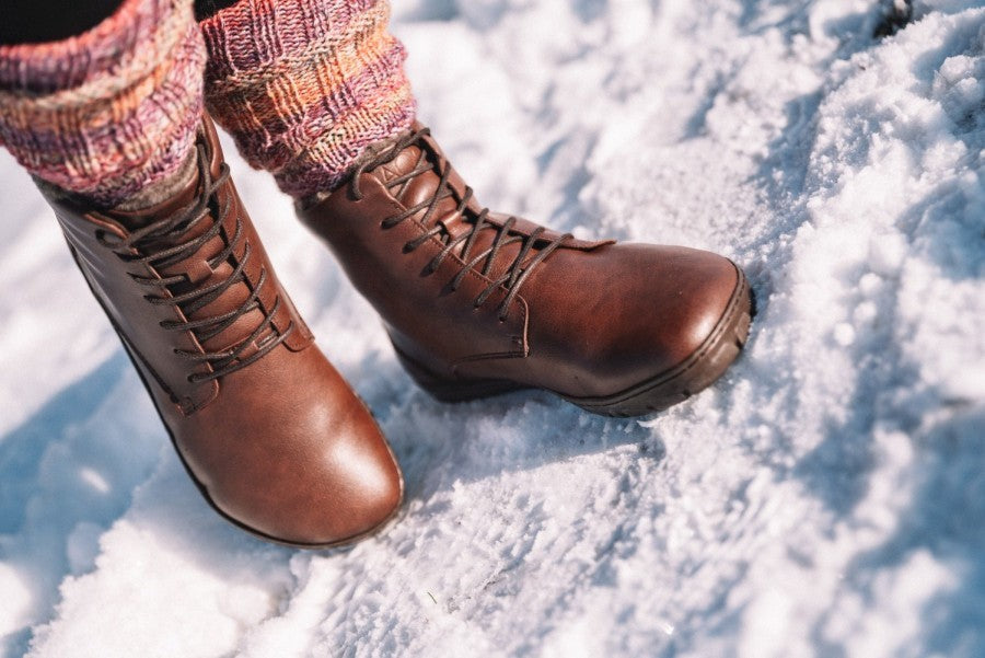Bottines en cuir végane femme QUINTIC Winter, doublure coton