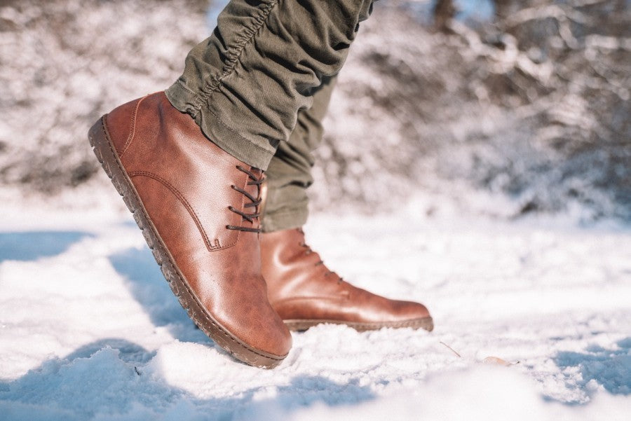 Bottines en cuir végane femme QUINTIC Winter, doublure coton