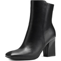 Bottines mi-mollet à talon carré épais pour femme
