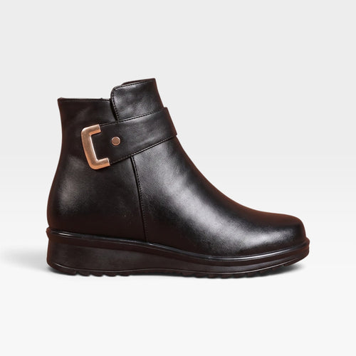 Bottines orthopédiques en cuir pour femme
