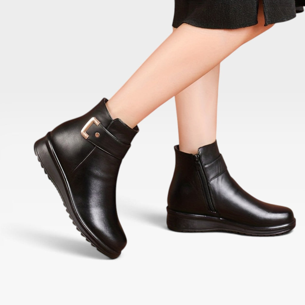 Bottines orthopédiques en cuir pour femme