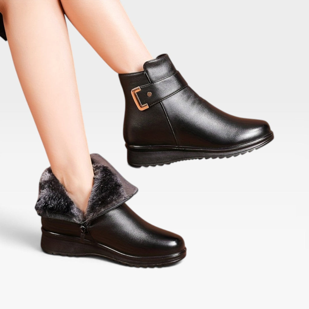 Bottines orthopédiques en cuir pour femme