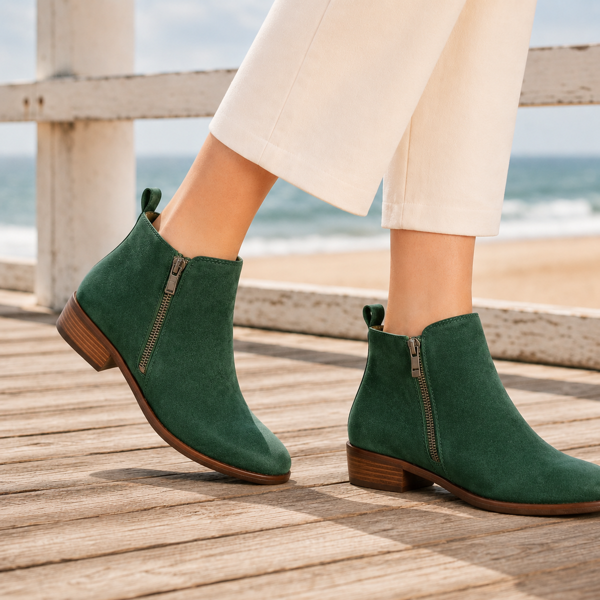 Bottines orthopédiques pour femme à talon bas